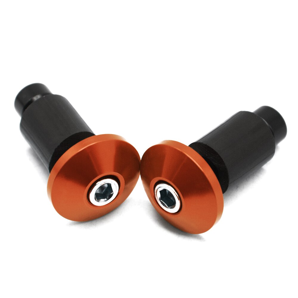 Universal Motorcycle Handlebar CNC Handle Bars Ends Hand Grips For YAMAHA Virago 535 Honda Shadow 600 VTX 1300 Rebel Kawasaki: Orange