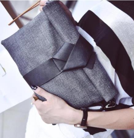 Highreal Vrouwen Dag Koppelingen Boog Lederen Crossbody Messenger Bags Dames Envelop Avond Tote Party Handtassen: Black 01