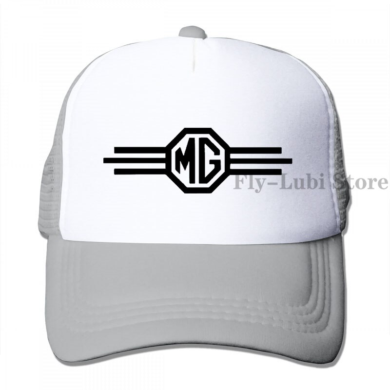 Mg Logo 3 Baseball cap men women Trucker Hats adjustable cap: 3-Gray