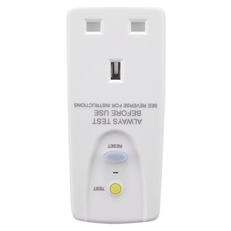 Uk Plug 13A Gfci Leakage Protection Plug Rcd Socket Home Circuit Breaker Cutout Power Trip Switch- Uk Plug