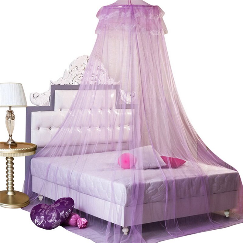 Hanging Mosquito Net Round Baby Kids Lace Four Corner Student Canopy Bed Mosquito Net for Children Girls Room Decoration