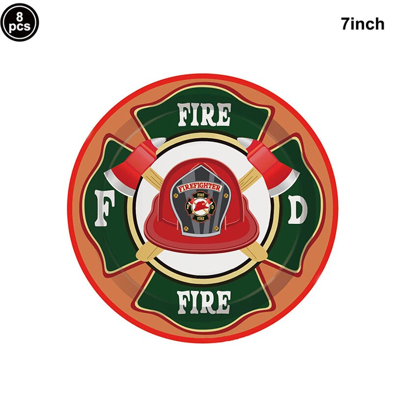 1pc 52*86 &#39;&#39;Feuer Lkw Tischdecke Feuerwehrmann Tischdecke Feuer Tabelle Einstellung Kunststoff Feuerwehrmann Tisch Abdeckung für Feuer partei Liefert: 7Zoll