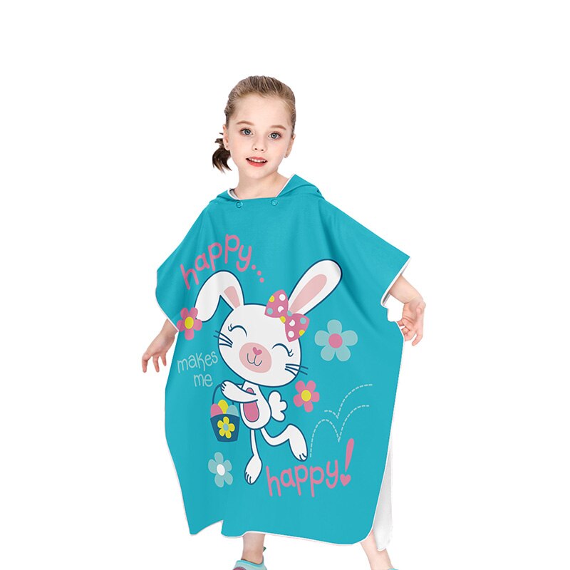 Eenhoorn Childrens Hooded Strandlaken Cartoon Meisjes Seaside Veranderende Gewaad Handdoek Dieren Jongens Meisjes Strand Mantel: 03H