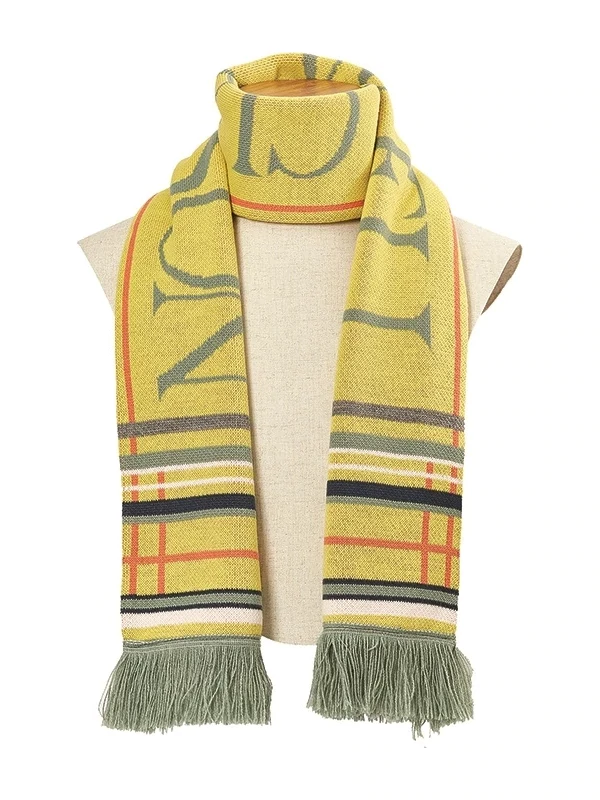 Fonem Unisex Vision Style Winter Scarf Neckwear Neckcloth Neckerchief Black Yellow Grey Tile Red: YELLOW