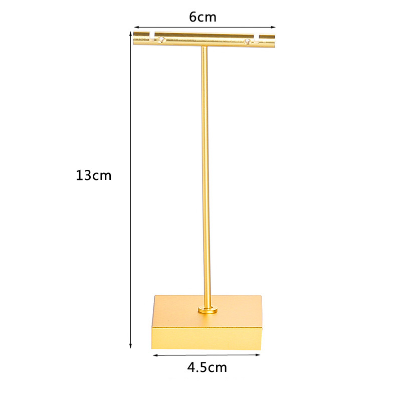 Stojak Ekspozycyjny na Kolczyki Biżuterię Wieszak Metalowy Wieża Organizer na Kolczyki Sztyfty Półka robić Przechowywania: żółty