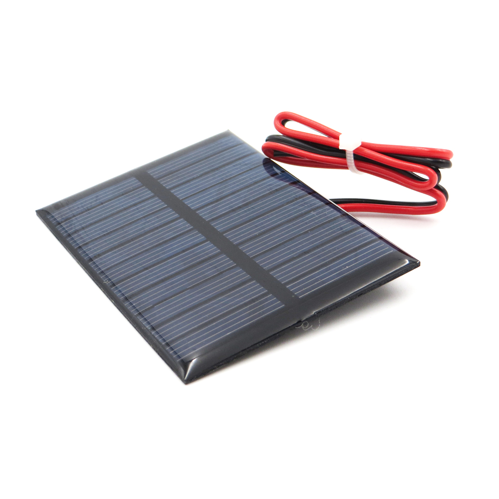 Solpanel 5v 5.5v 80ma 100ma 150ma 160ma 200ma 250ma 300ma 500ma 840ma mini solcellebatteri mobiltelefon med ledning