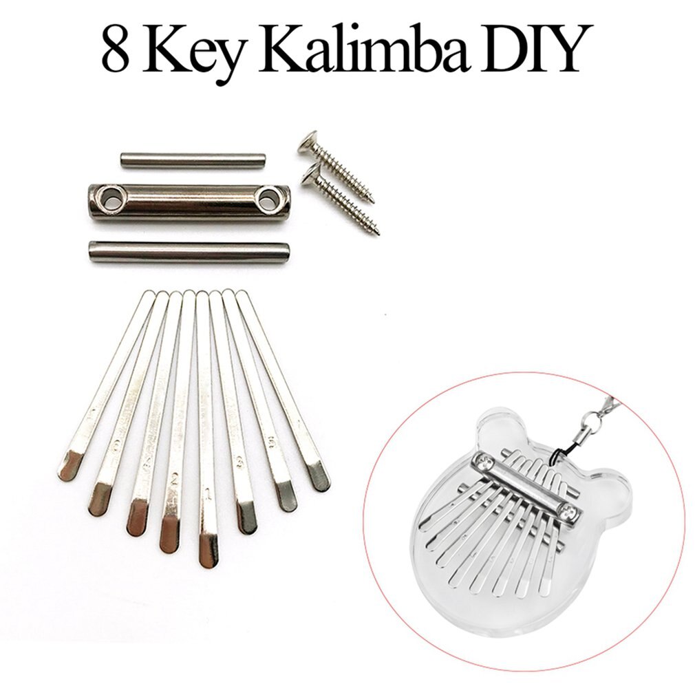 8-key Thumb Piano Silver Replacement Of Parts Key Dial Diy Accessories Practical Thumb Piano Hardware Suite Mini Piano Parts