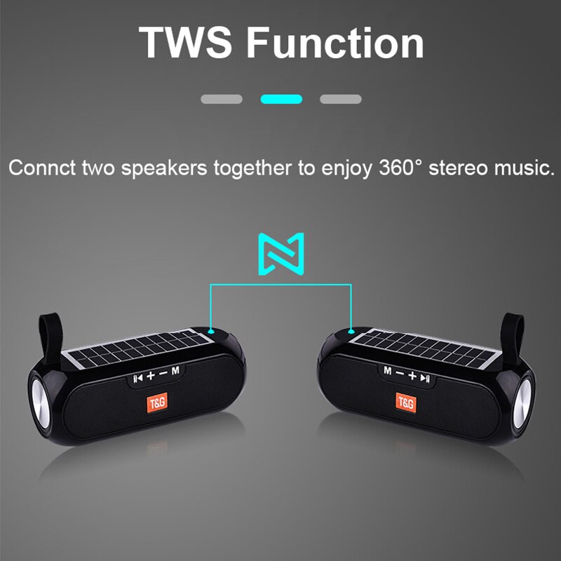 Waterdichte Bluetooth Speaker Draagbare Kolom Draadloze Stereo Muziek Box Solar Power Bank Boombox MP3 Luidspreker Outdoor Speakers