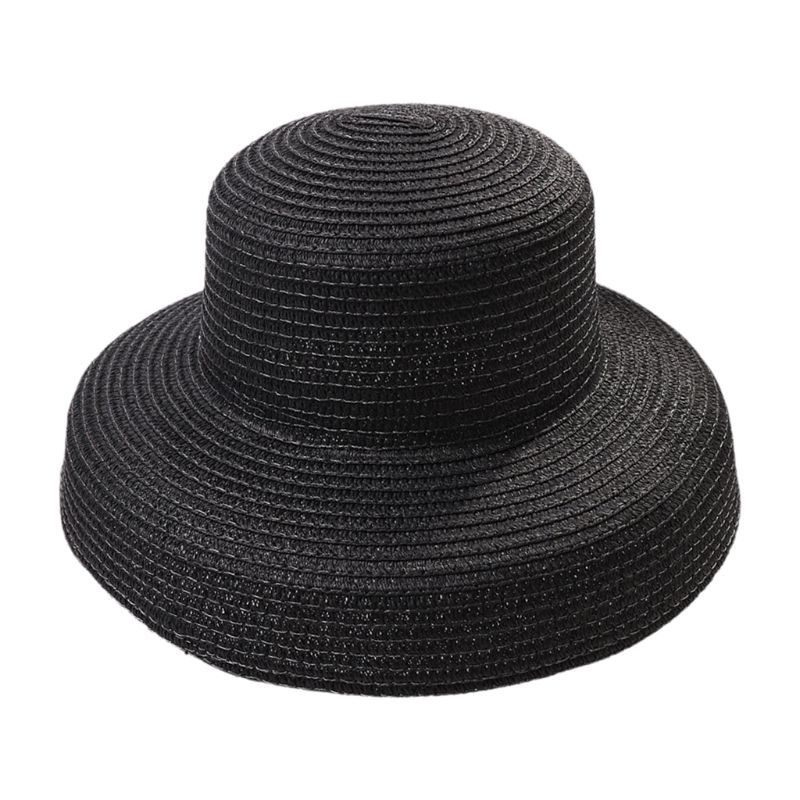 Hepburn Do Vintage das mulheres Palha chapéu de Sol Chapéu de Aba Larga Cap Férias de Praia Em Forma de Sino: A