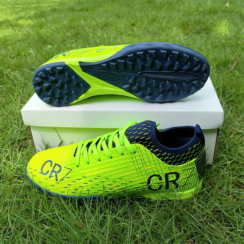 Neue Männer Fußball Schuhe Turf Indoor Lange Spikes Hohe Ankle Fußballplatz Stiefel Training Ultraleicht Futsal Stollen Fußball Schuhe