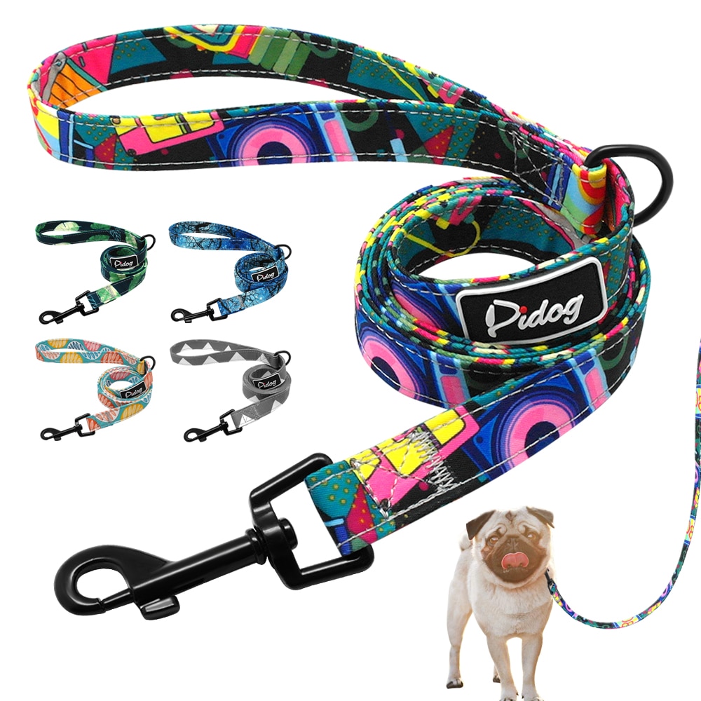 Nylon hund kat sele trykt hvalp små hunde seler vest kæledyrs gang snor til katte fransk bulldog chihuahua yorkshire