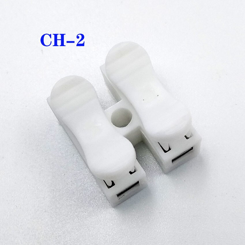 20pcs/lot LED Strip Light Quick Wire Connecting CH-3 CH-2 Spring Wire Connectors Electrical Cable Clamp Terminal Block Connector: CH-2 20pcs