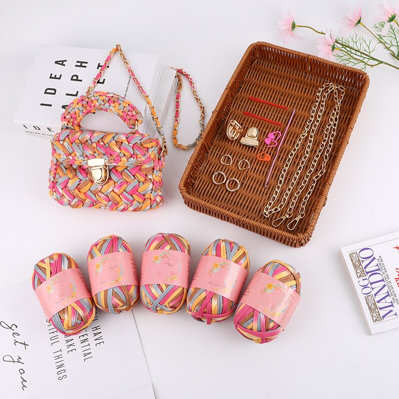 DIY Material Package Handwoven Handmade Crochet Shoulder Messenger Bag Best for Girlfriend: B4