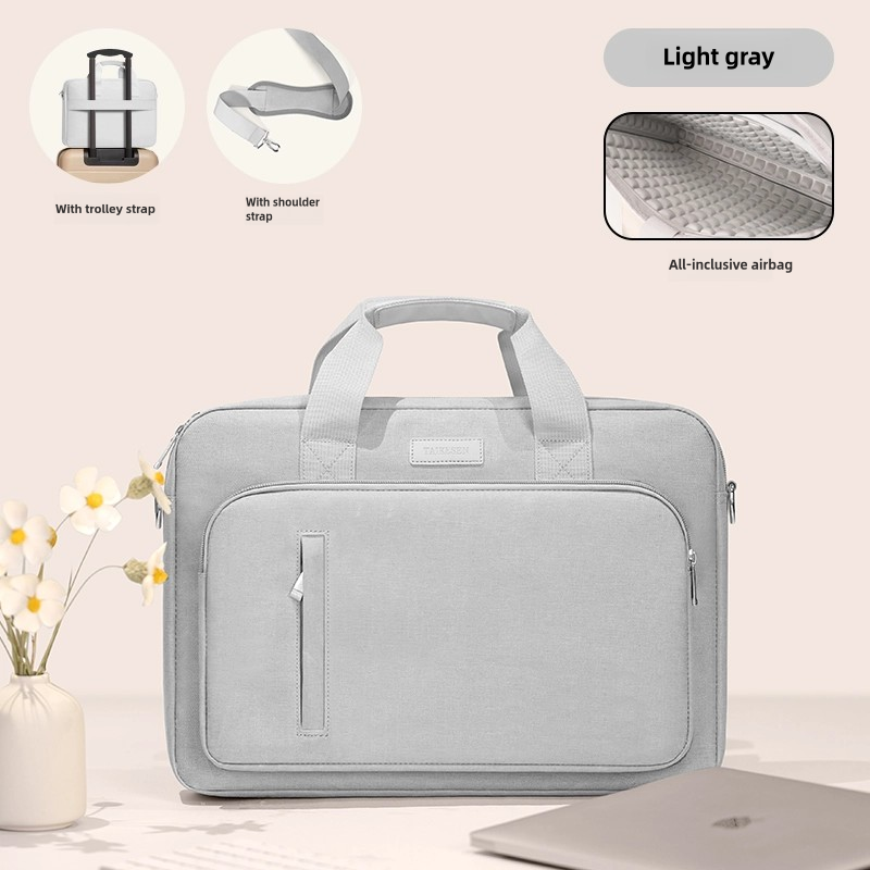 Laptoptasche 13,3 14 15,6 17,3 Zoll wasserdichte Notebooktasche für MacBook Luft Profi 13 15 Computer Schulterhandtasche Aktentasche Tasche: 15-Zoll / Dunkelgrün