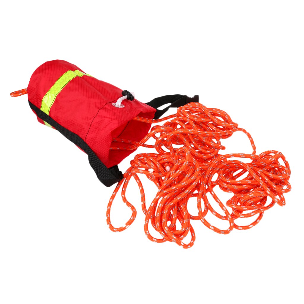 1 Pcs 16m/21m Kayak Reflective Throwline Water Rescue Safe Throw Bag Floating Rope Watersports Boating Rafting Safety Equipment: Red 69ft