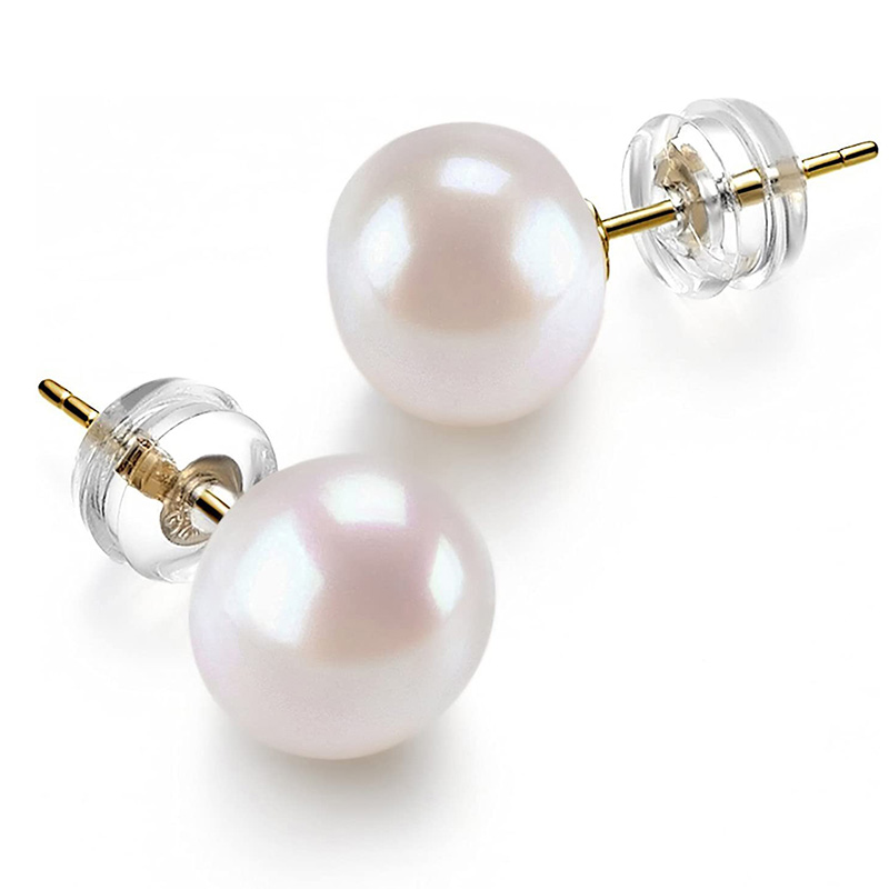 Huitan-pendientes redondos de perlas de imitación para mujer, accesorios minimalistas para las orejas, pendientes elegantes para adolescentes, joyería clásica Simple