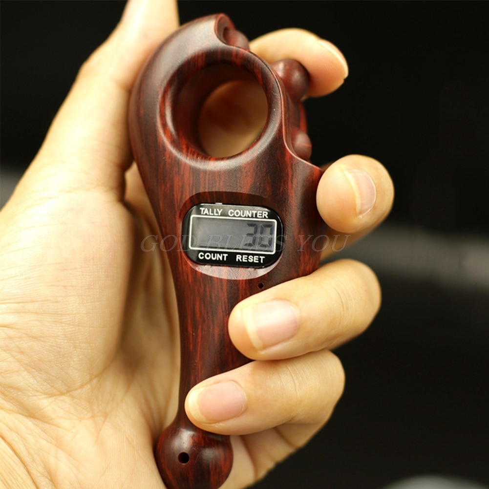 Défilement Relaxation jouet de décompression alimenté par batterie ABS Mini affichage numérique Portable bouddha perles compteur Portable pour bouddhiste