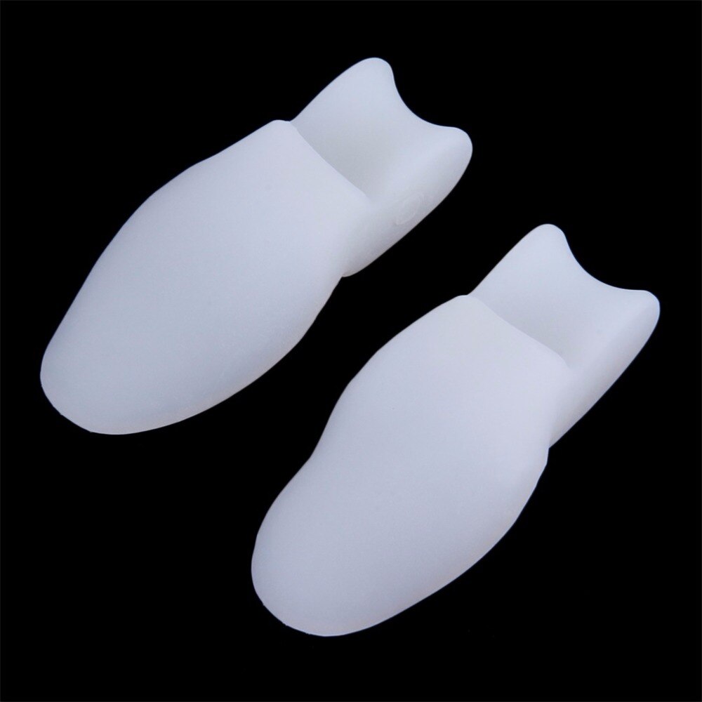 2pcs Silicone Gel Foot Pad Stretch Corrector Alignment Toe Bone Insole