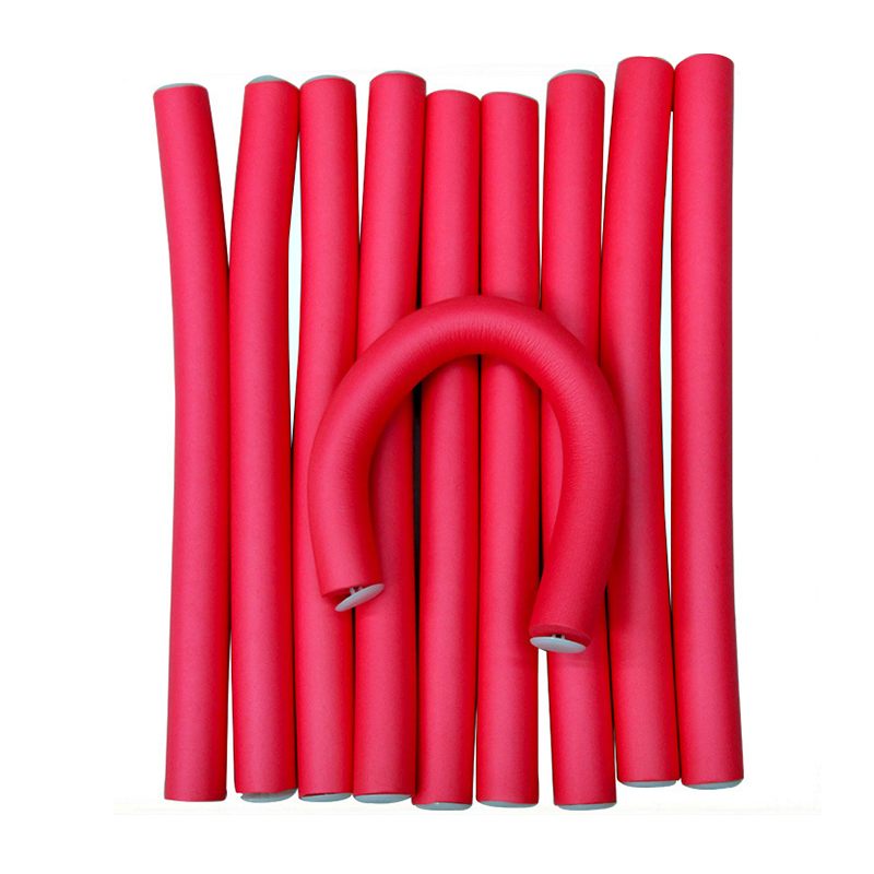 Rolos de cabelo de borracha macia 10 pçs/lote, rolos de cachos de espuma macia para design de cabelo, ferramenta mágica de rolo de borracha para mulheres
