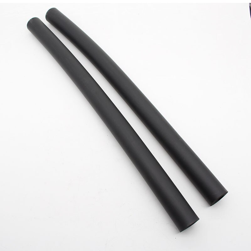 Empuñadura de mariposa para manillar de bicicleta, mango mate de esponja de espuma suave, 50cm, negro y marrón con 22,2 manillares: Bright black