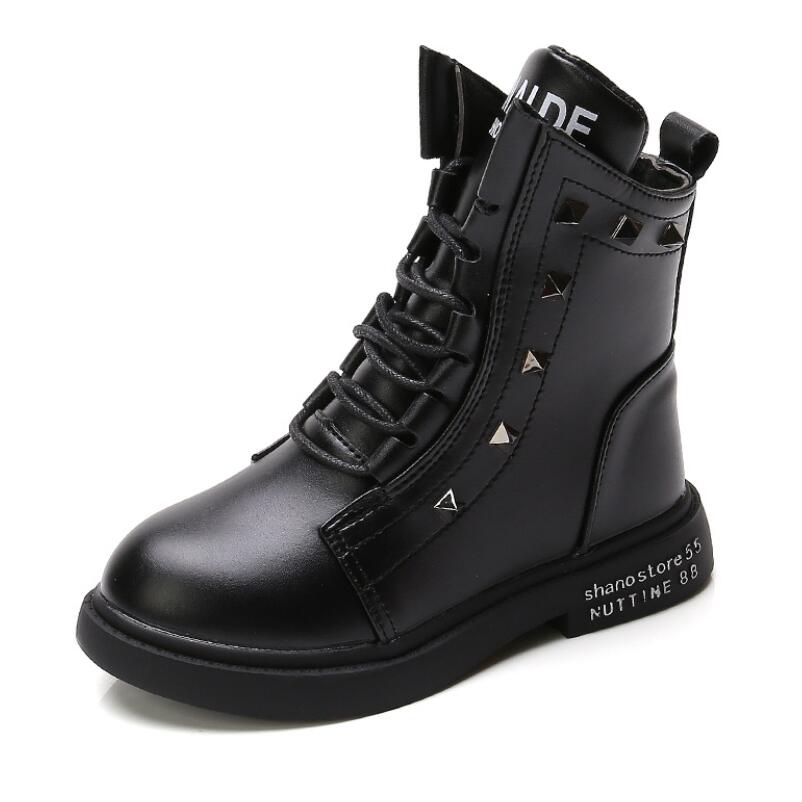 freundlicher Martin Stiefel PU Leder Neue Jungen Mädchen Weiche Sohle Kurze Stiefel Britischen Stil freundlicher Sport Schuhe Baby Sneaker