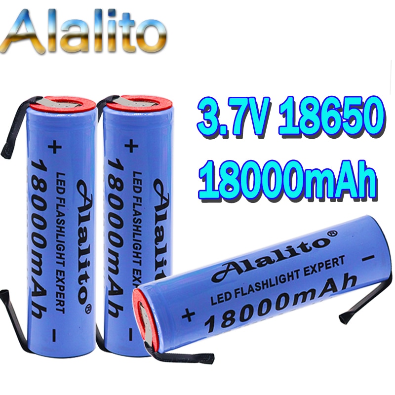 100% Original 3,7 v 18000mah 18650 Lithium-Akku Für Energie Werkzeug Schweißen Nickel Blatt batterien Pack