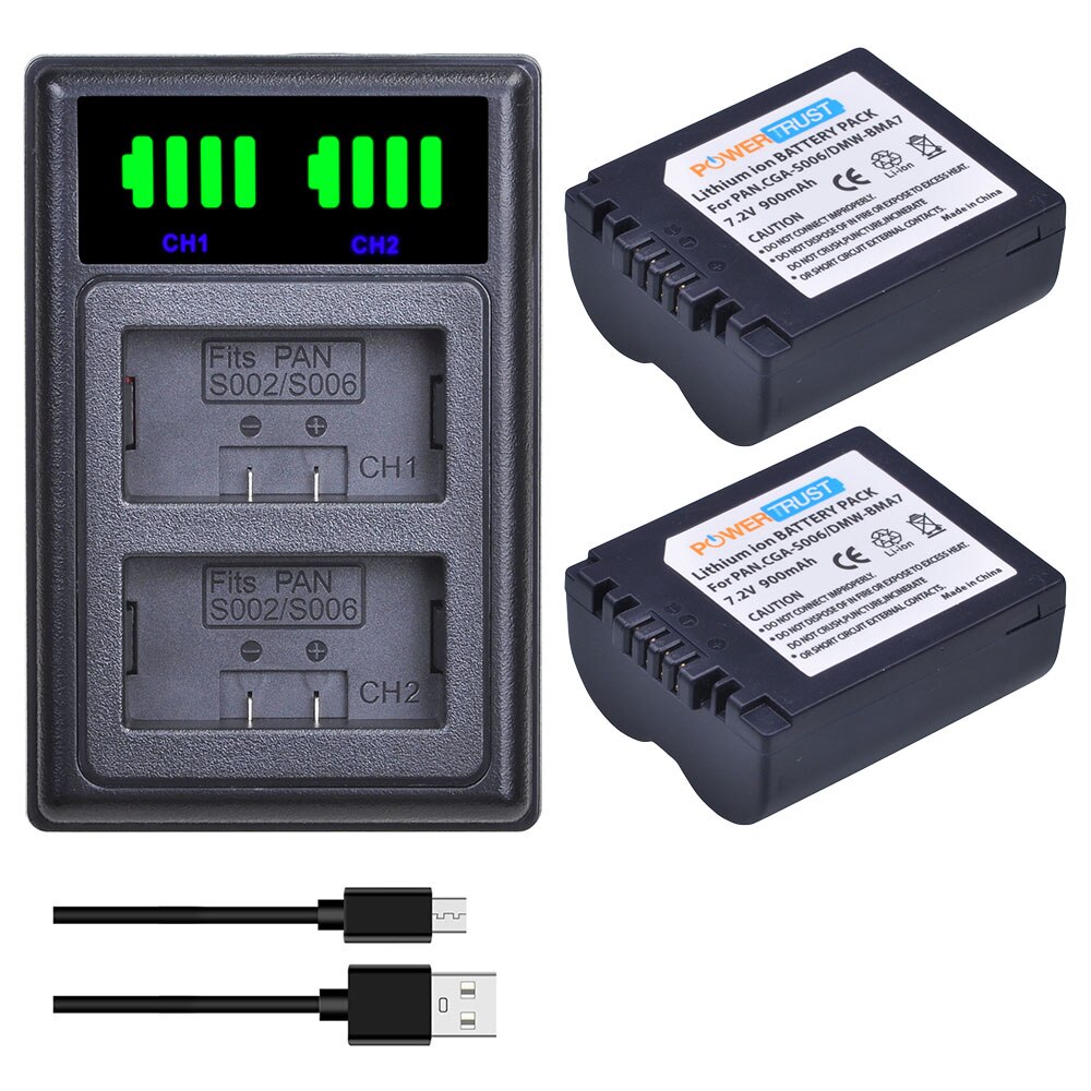 Vhbw Caricatore USB Compatibile Con Panasonic CGA-S001E, CGA-S001, DMW