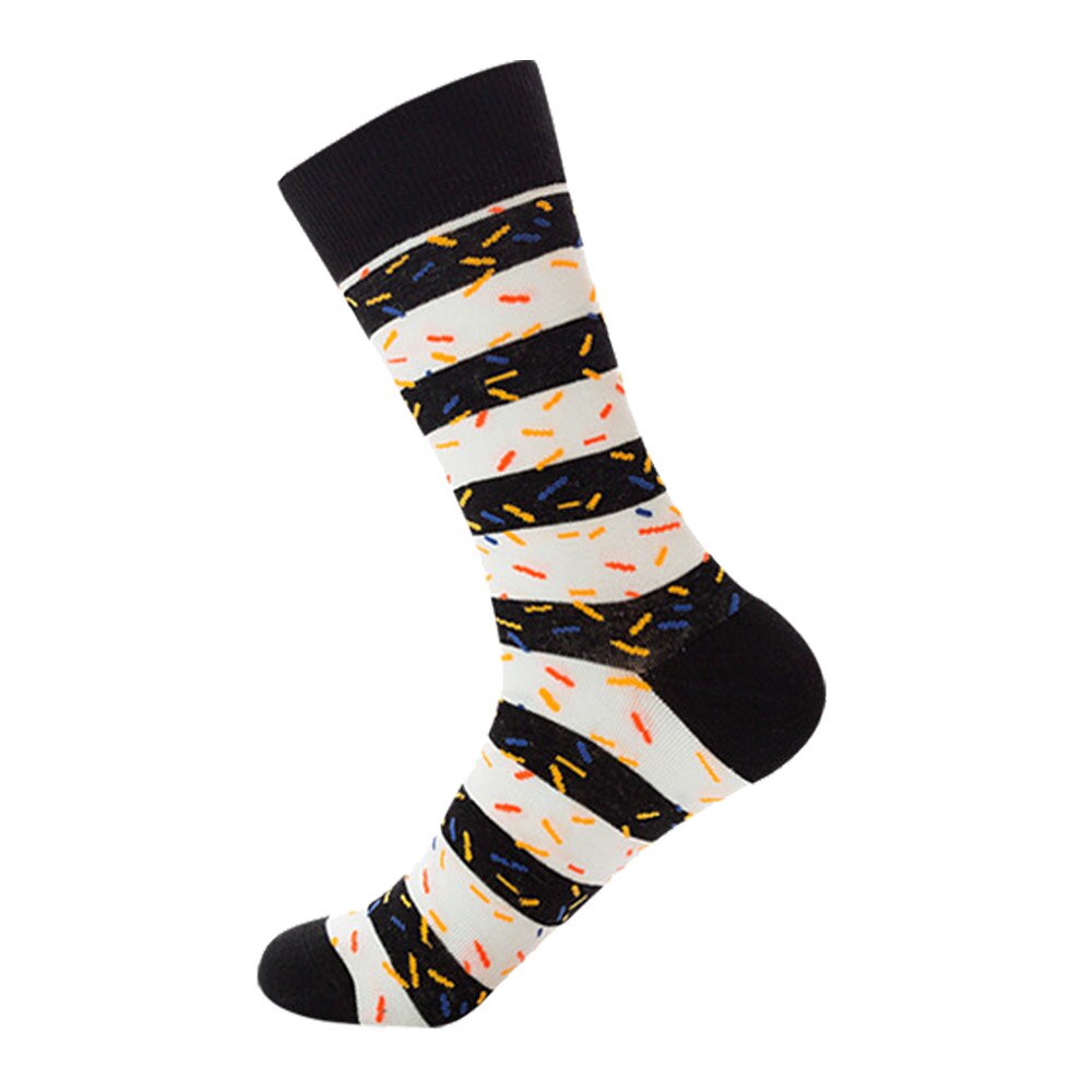 Chaussettes rayées pour hommes, à carreaux, à diamants de , en coton peigné, chaussettes: 1