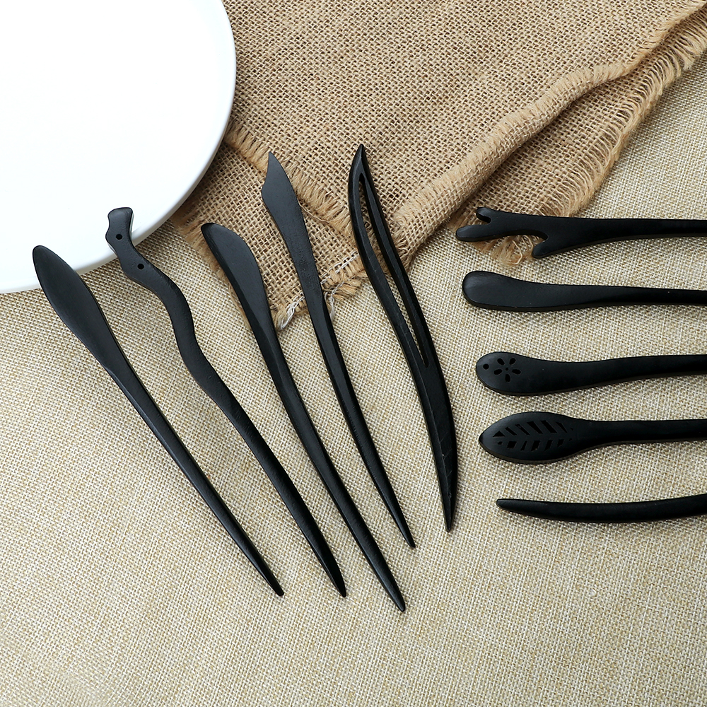 Horquilla de madera clásica y para mujer y niña, horquilla para el pelo sencilla china, palillos tradicionales, tenedor para el pelo, accesorios para la cabeza