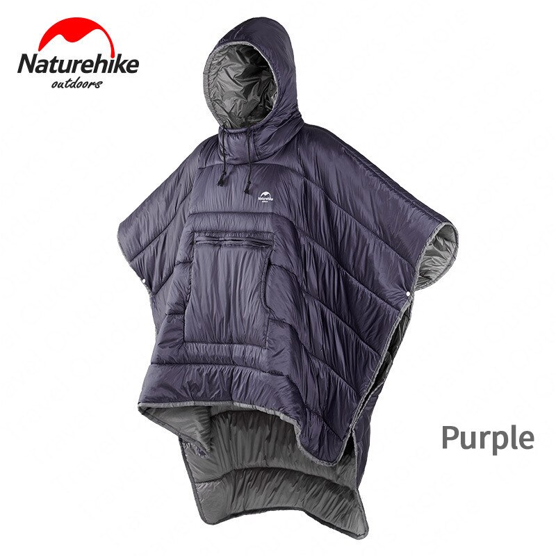Naturehike Thermische Camping Schlafsack Mantel Stil Tragbare Warme Faul Schlafsack Wasserdichte Reise Wandern Poncho draussen: Violett