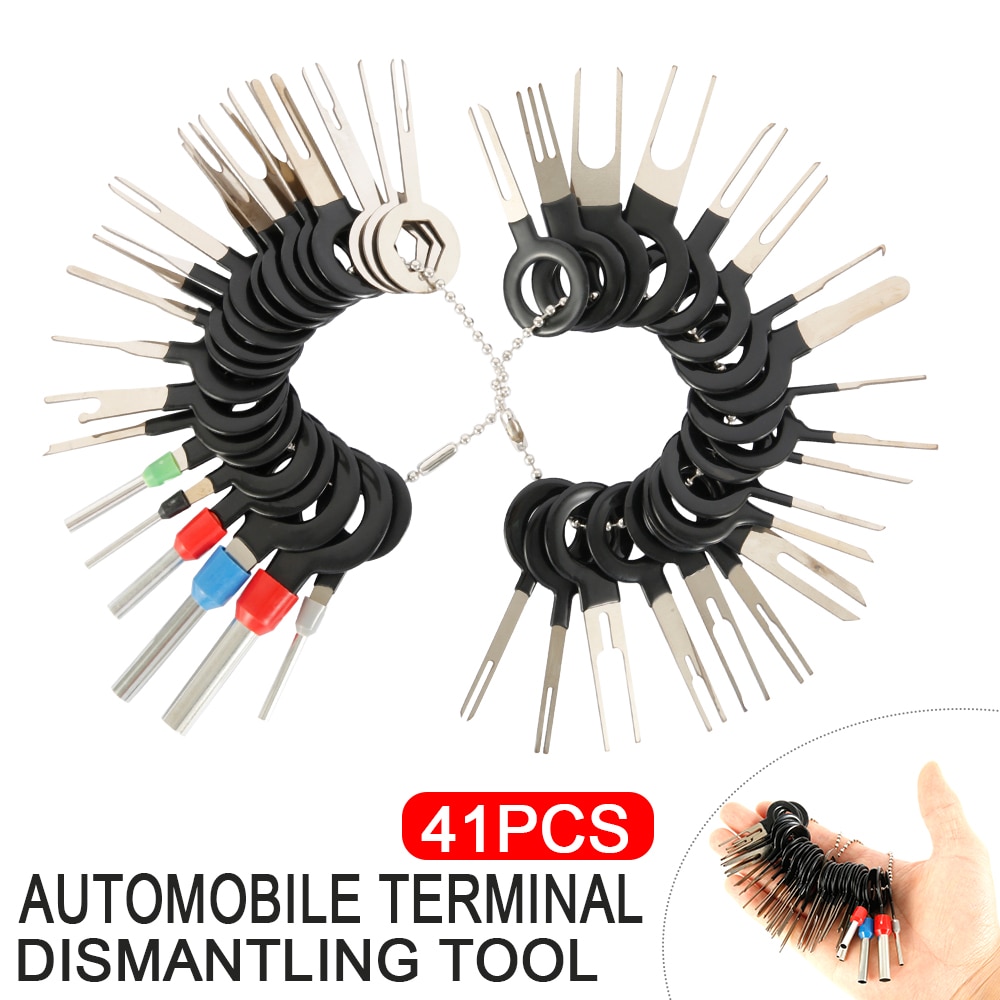41Pcs Auto Terminal Removal Tool Automobilist Kit Automotive Plug Wire Crimp Connector Extractor Kit Puller Stylus Auto Reparatie Tool