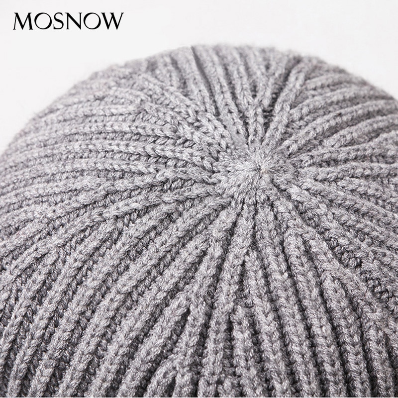 Unisex skullies mössa vinter mössor varma enfärgade stickade mössor casual manlig kort melon mössa utomhus herr mössa motorhuv