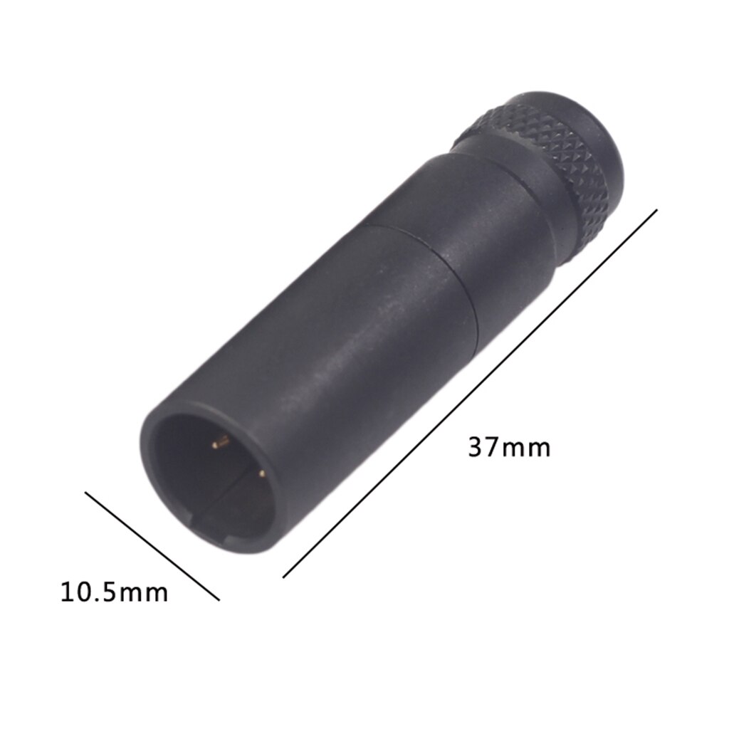 2x Mini XLR 3 Pin Plug Microphone Audio Shielded Connector Male/Female Black