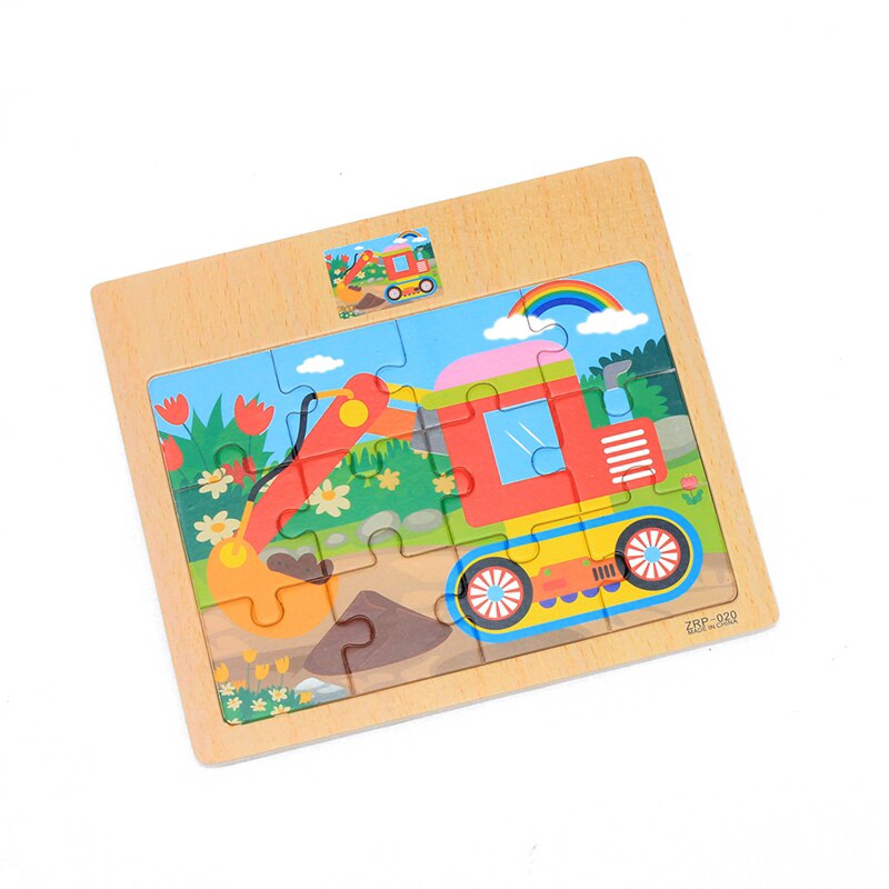 Bambino Giocattoli di Legno 3D Jigsaw Puzzle Di Cartone Animato Animale/Veicolo/Oceano/Dinosaur Puzzle Bus Puzzle Intelligenza Educativo Di Natale