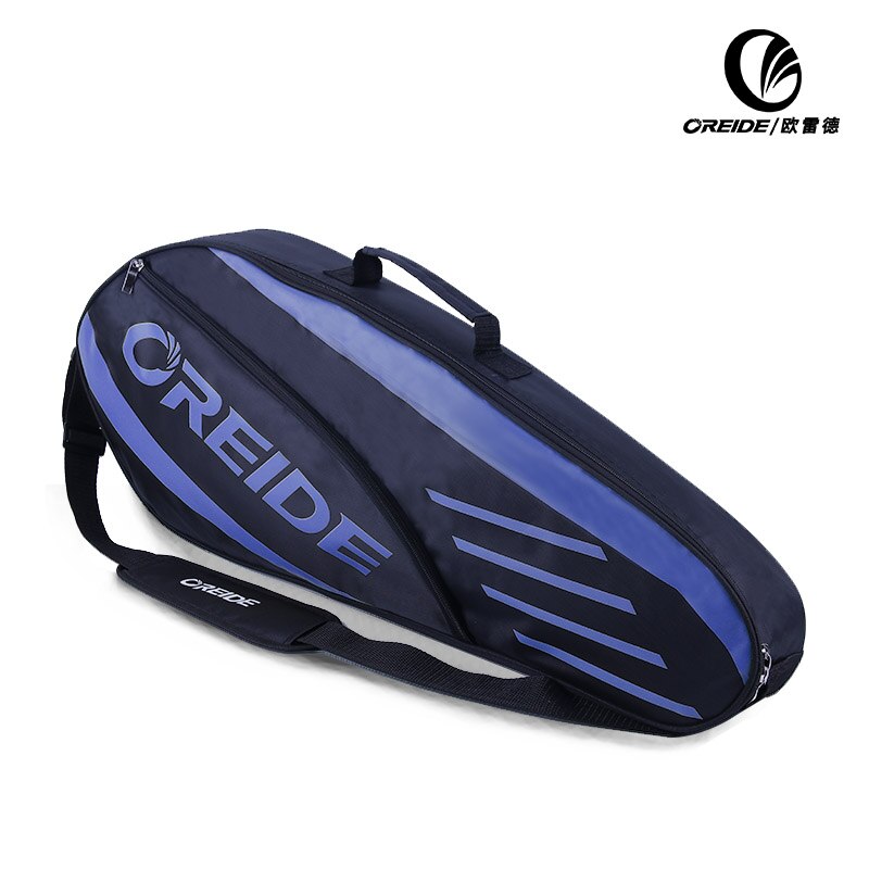 Vandtæt badminton taske racket tennis rygsæk stor kapacitet til 3-6 ketsjere let skulder sportsudstyr: Blå