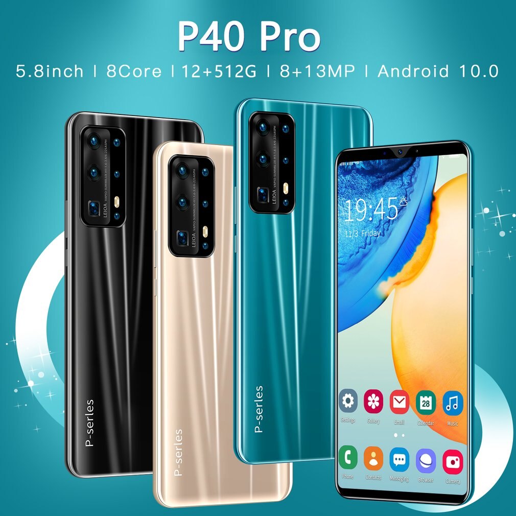 5.8 Inches High Definition Screen Green Intelligent Mobile Phone 512MB+4G 2 Megapixel 2000mah Fingerprint Unlock