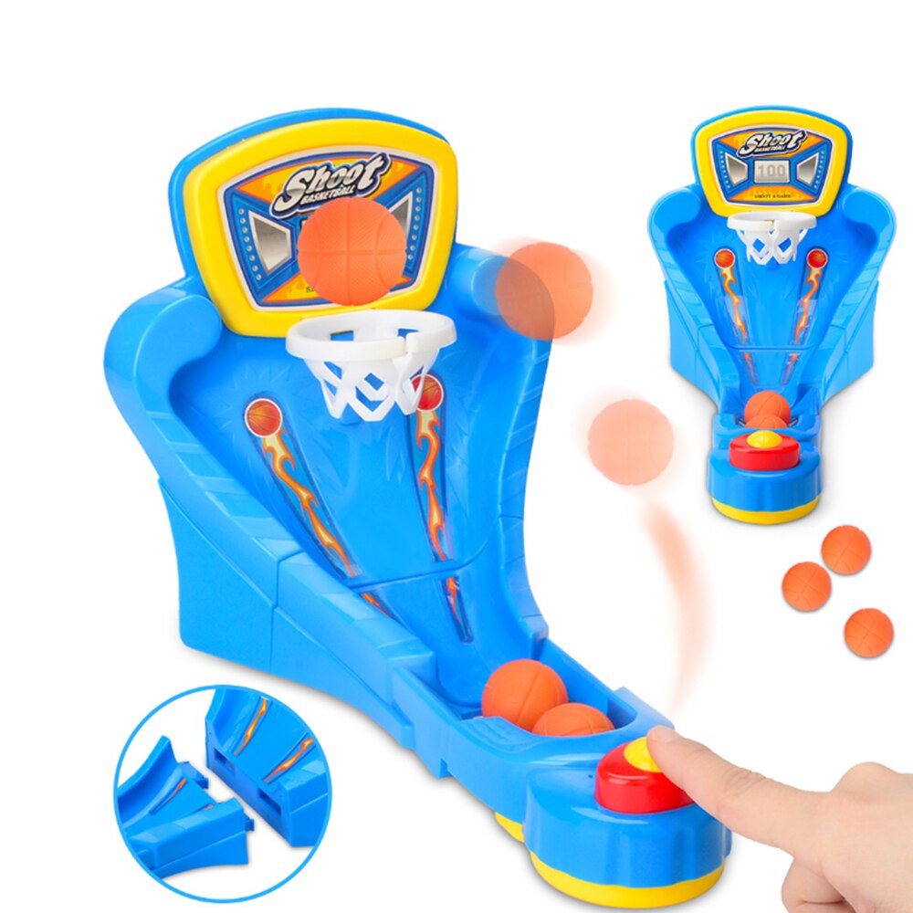 Mini juego de mesa de baloncesto de escritorio para niños, juguete educativo interactivo para niños con eyección de dedos