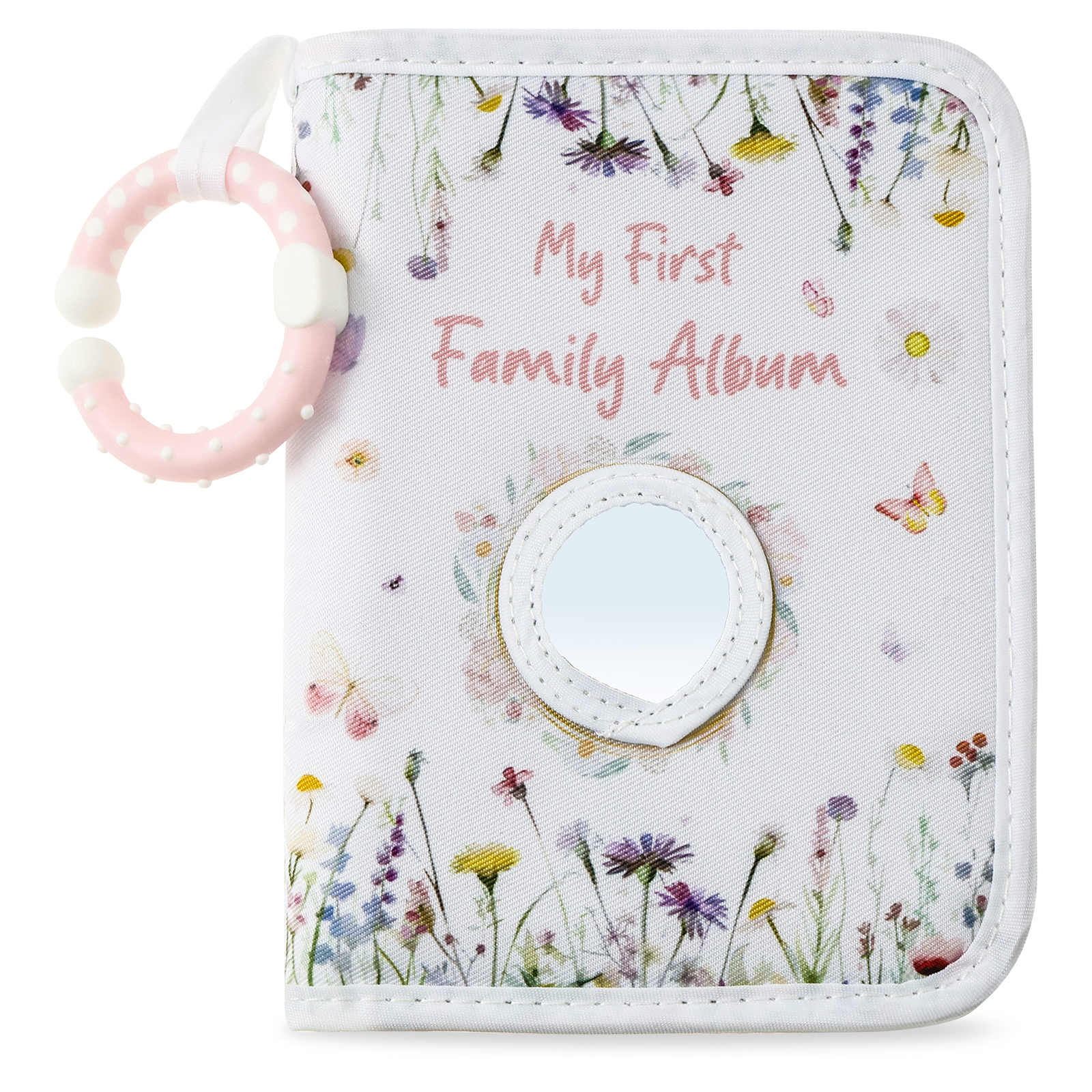 Baby Photo Memory Book with Hook Mirror Newborn First Family Photo Album Holds 17 Photos Baby Shower Gender Reveal Party: Blue