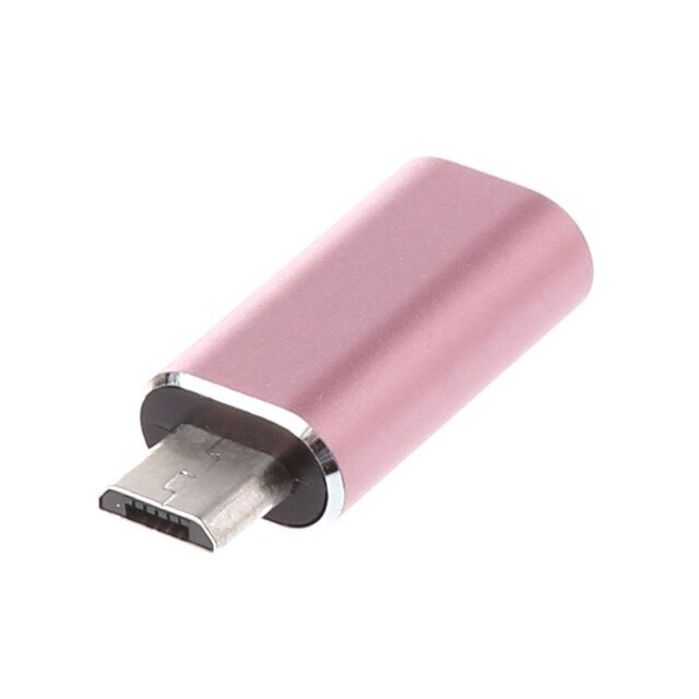 8Pin Lightning Kabel Naar Micro Usb Male Adapter Connector Voor Samsung Xiaomi Huawei Android Mobiel Tablet Pc: pink