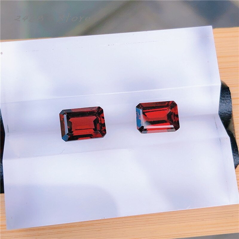2 Natuurlijke Granaat Losse Stenen, Gem Maat 6*8*4Mm, Gem Gewicht 4 Karaat, , Hoge Helderheid