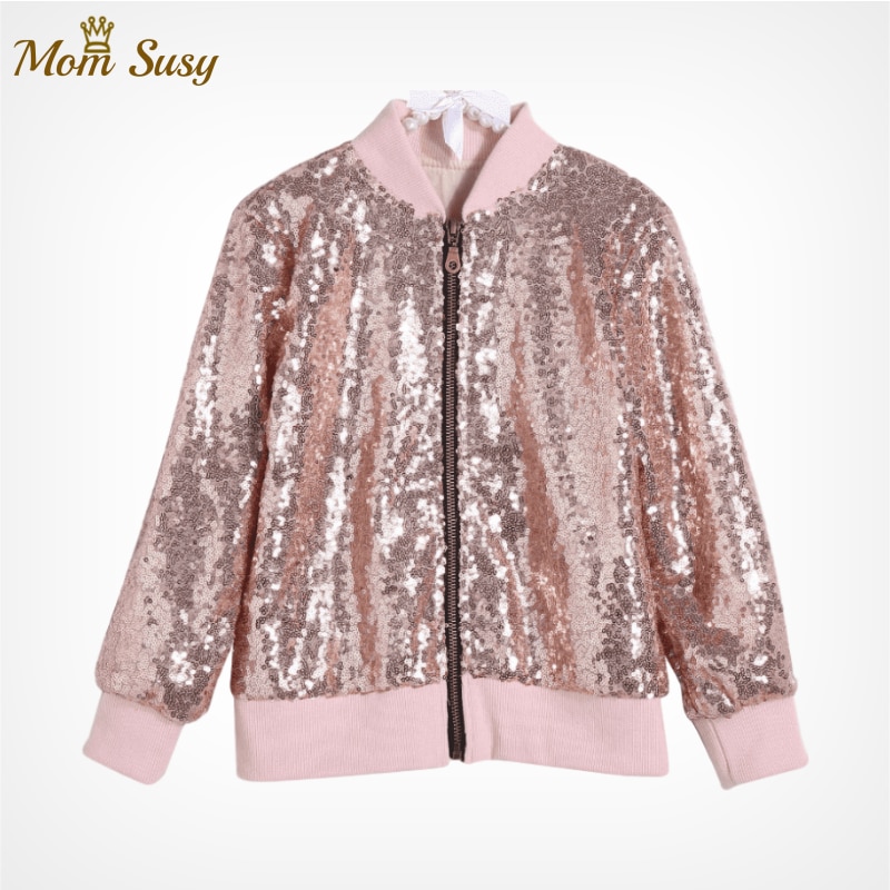 Veste à manches longues en coton pour filles, manteau solide et brillant, vêtements d'extérieur pour enfants, printemps-automne
