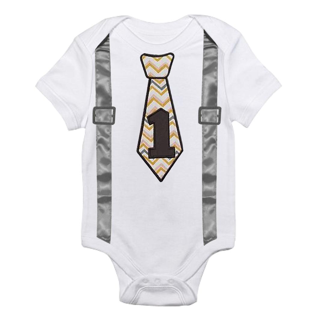 Newborn Baby Boys Gentleman Clothes Bow-knot Short Sleeve Cotton Casual Bodysuit Outfits Clothing Baby Boy 0-1T