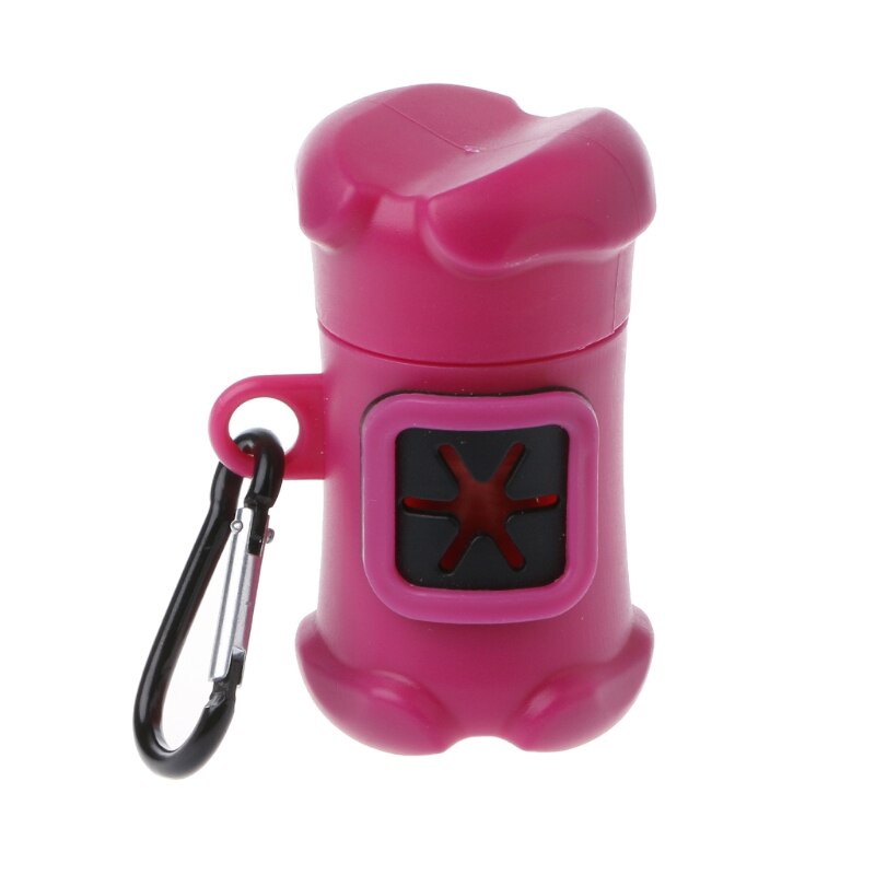 Pet Dog Bone Shape Waste Poo Garbage Dispenser Box Clean Up Bags Holder Carrier B0KB