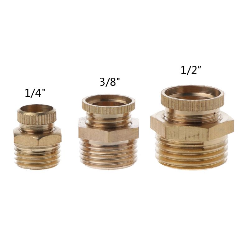 Air Compressor Tank Port Fittings NPT 1/4" 3/8" 1/2‘’ Solid Brass Male Thread Water Drain Safety Valve Replacement Part