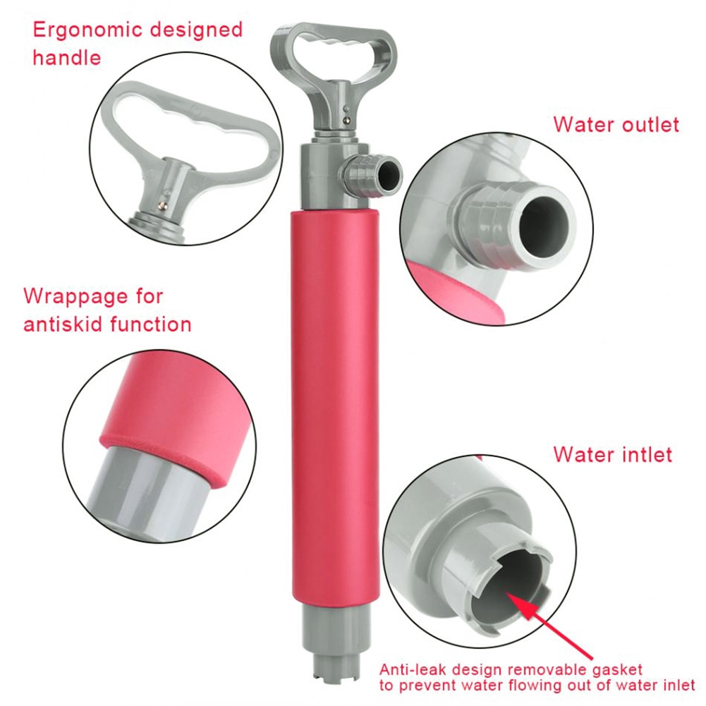 Kayak Hand Pump Floating Manual Bilge Water Pump Kayak Canoe Accessories for Kayak Rescue