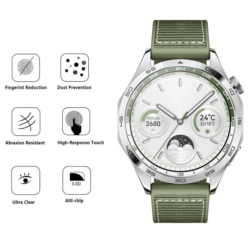 Protecteur d'écran pour Huawei Watch GT5, 1 à 5 pièces, 46mm/41mm GT4 GT3, installation rapide, pour Huawei GT5 Pro 46/42mm
