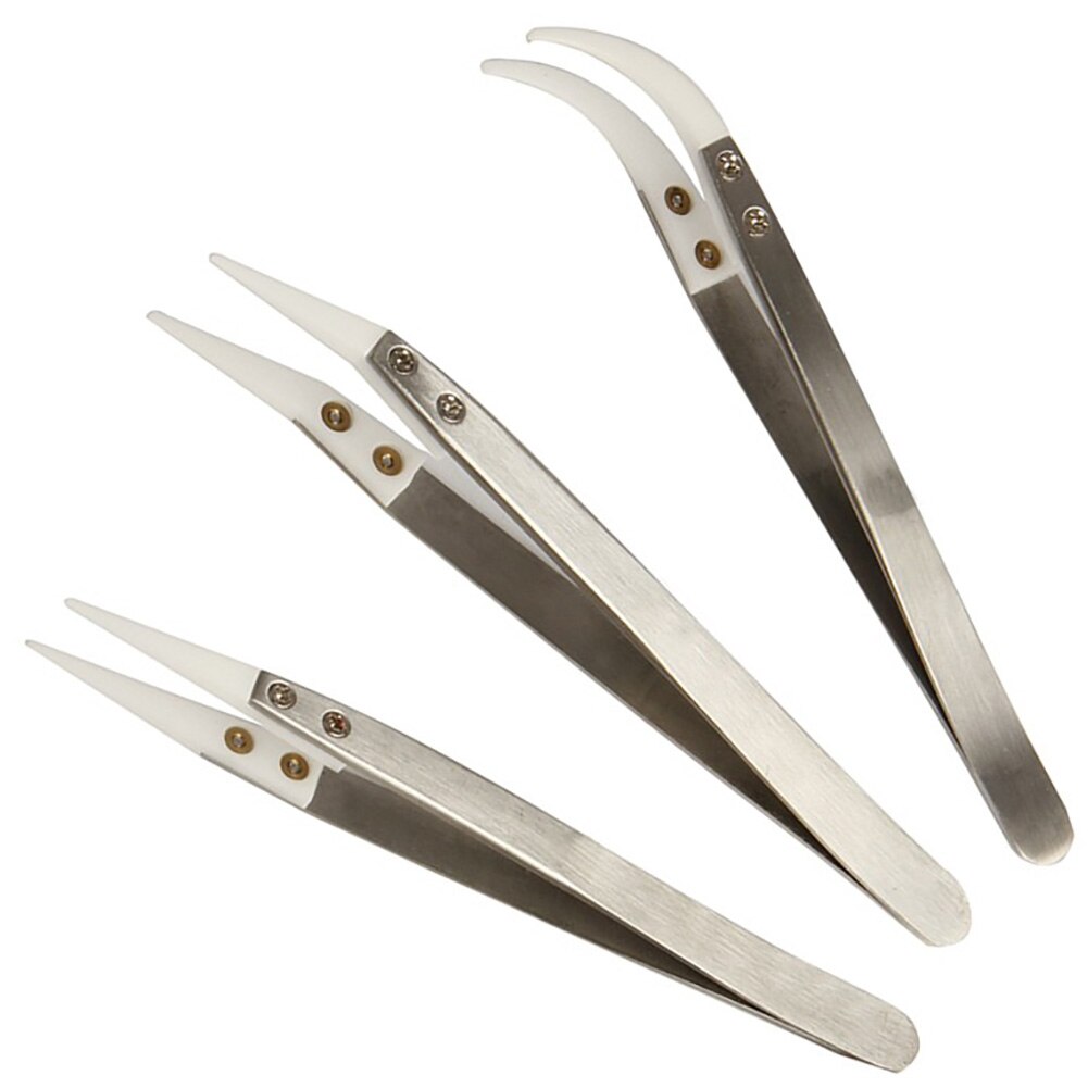 3 Type pince à épiler en céramique résistant à la chaleur 1000 degrés nouvelle pince à épiler Non conductrice outils à main de