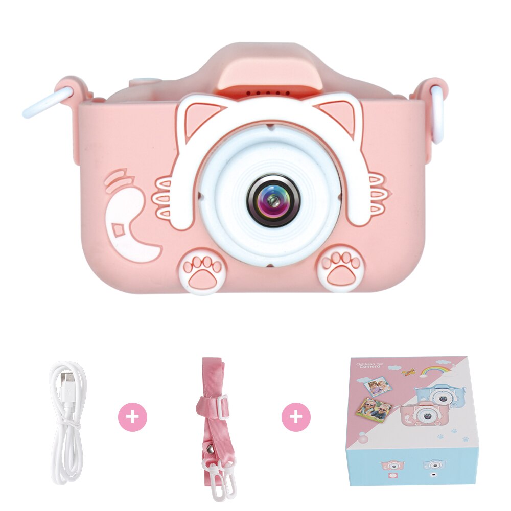 Kinder Mini Kamera Digital Foto 2,0 zoll Video Vorne Hinten Kamera Objektiv Pädagogisches Weihnachten Für Kinder Spielzeug Junge mädchen: Silber / Dual lens