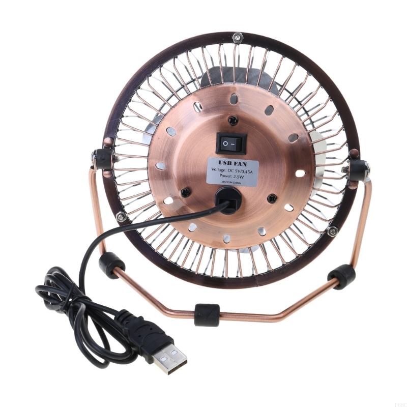 920L 4/6inch USB Desk Fan Portable Table Cooling Fan Adjustable 360 Degree Rotatable Metal Quiet Electric Fan for Home