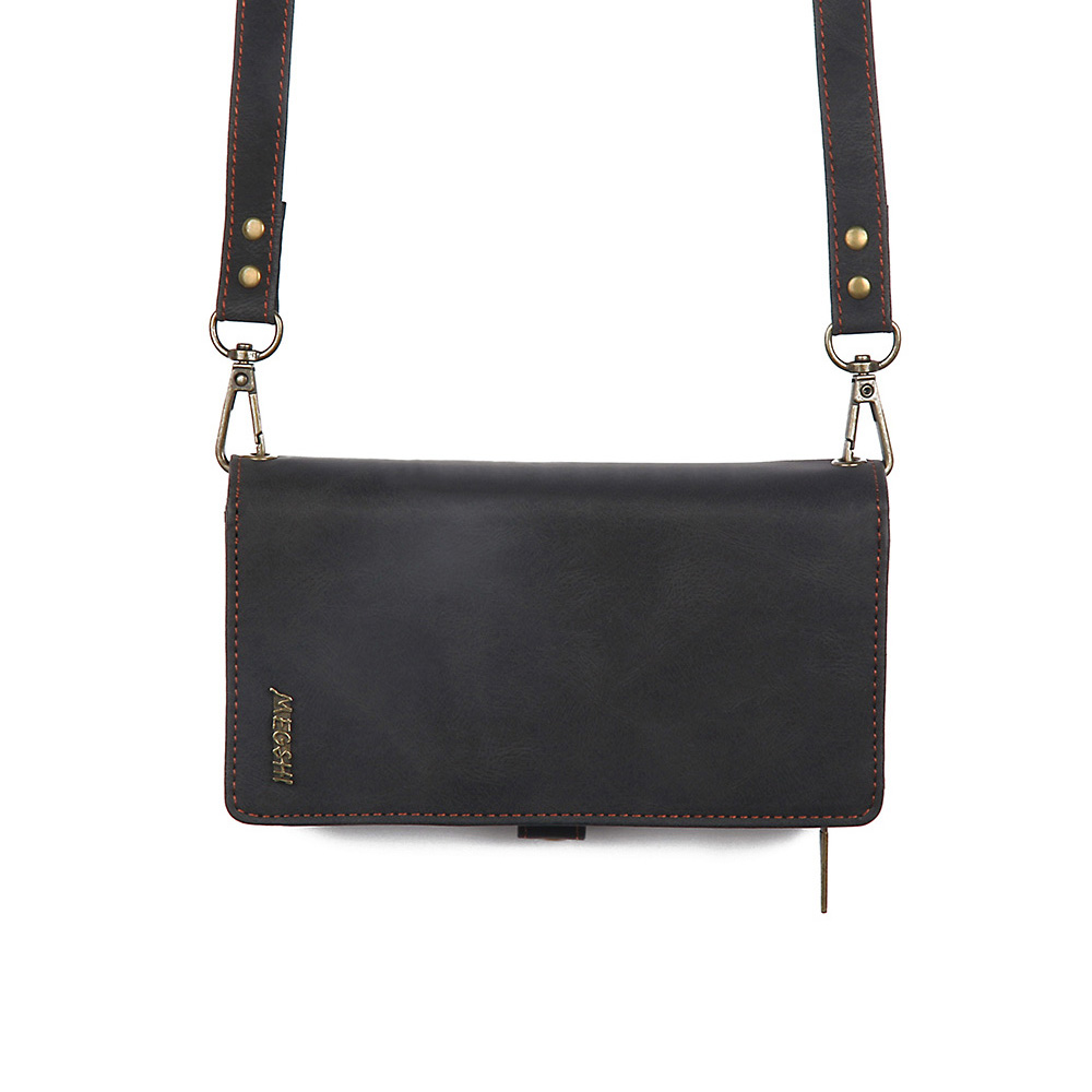 Brieftasche Schulter Tasche Handy Fall Für iPhone 6 6S Plus: iPhone 6S Plus / Black